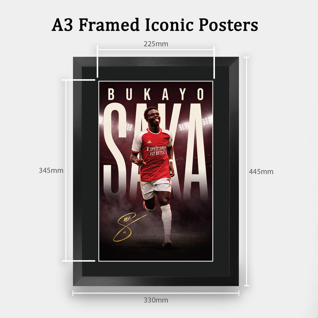 Bukayo Saka True Icon A3 framed print, view 2