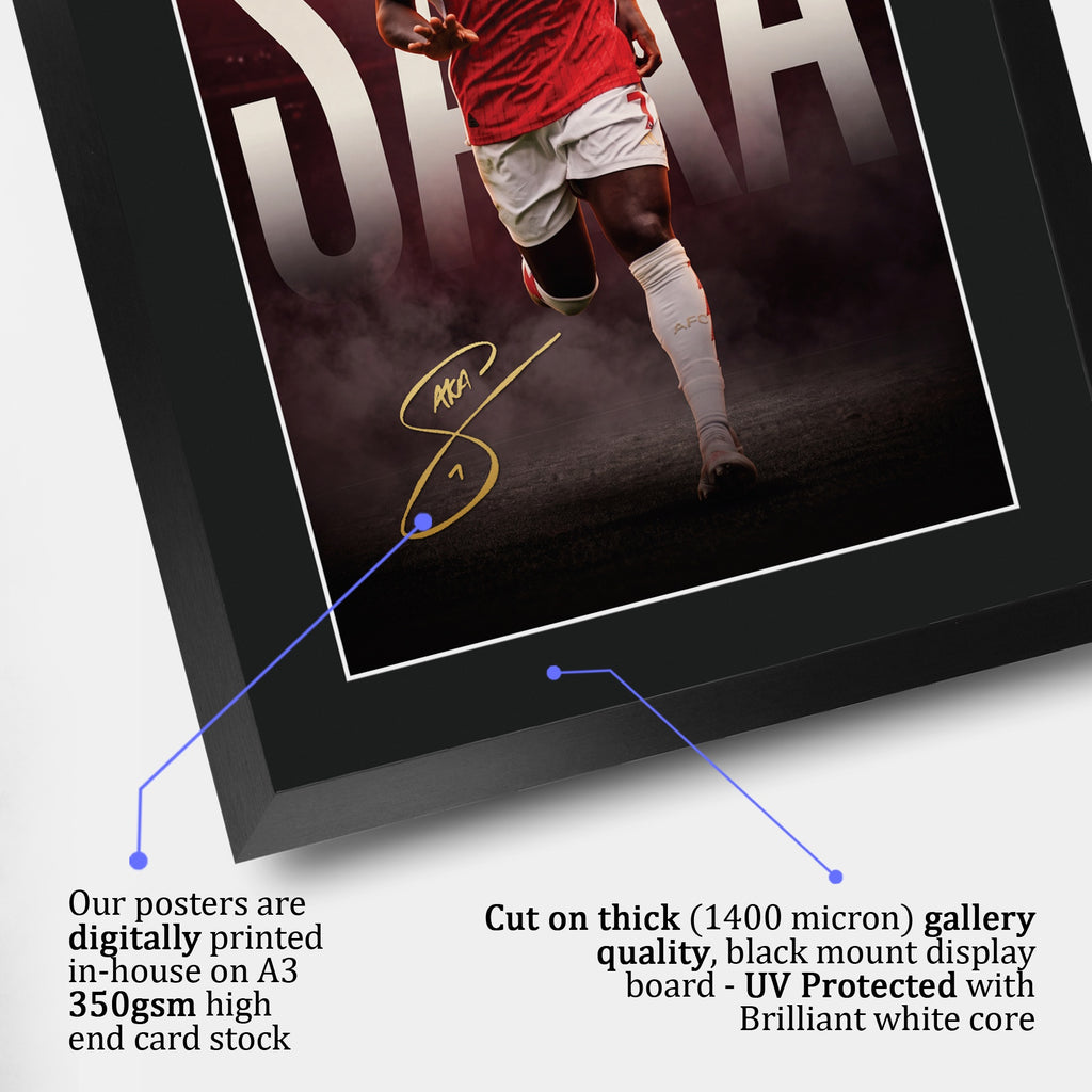 Bukayo Saka True Icon A3 framed print, view 4