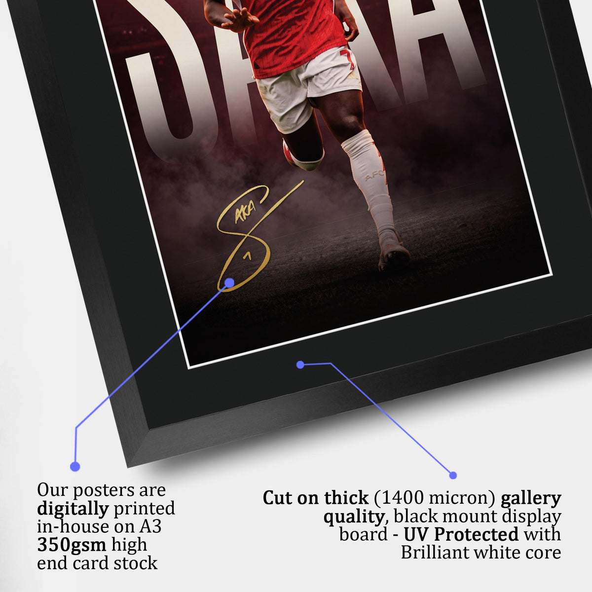 Bukayo Saka True Icon A3 framed print, view 4