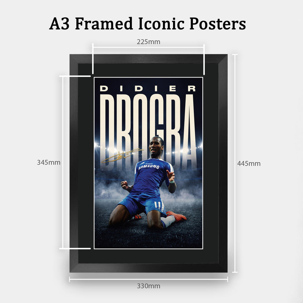 Didier Drogba True Icon A3 framed print, view 2