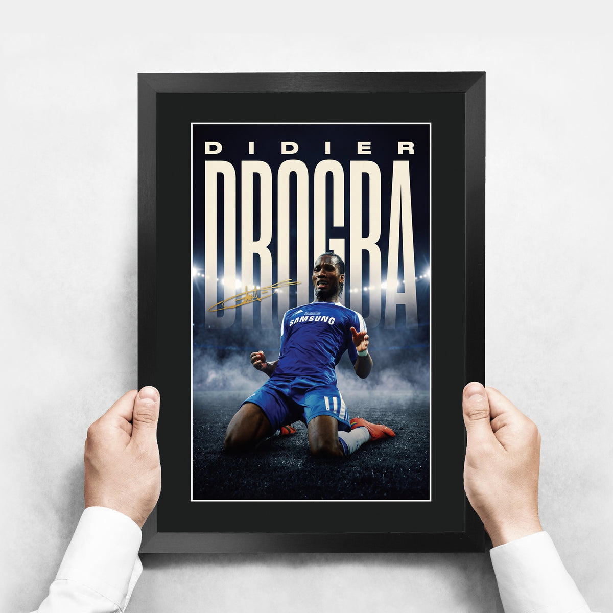 Didier Drogba True Icon A3 framed print, view 3