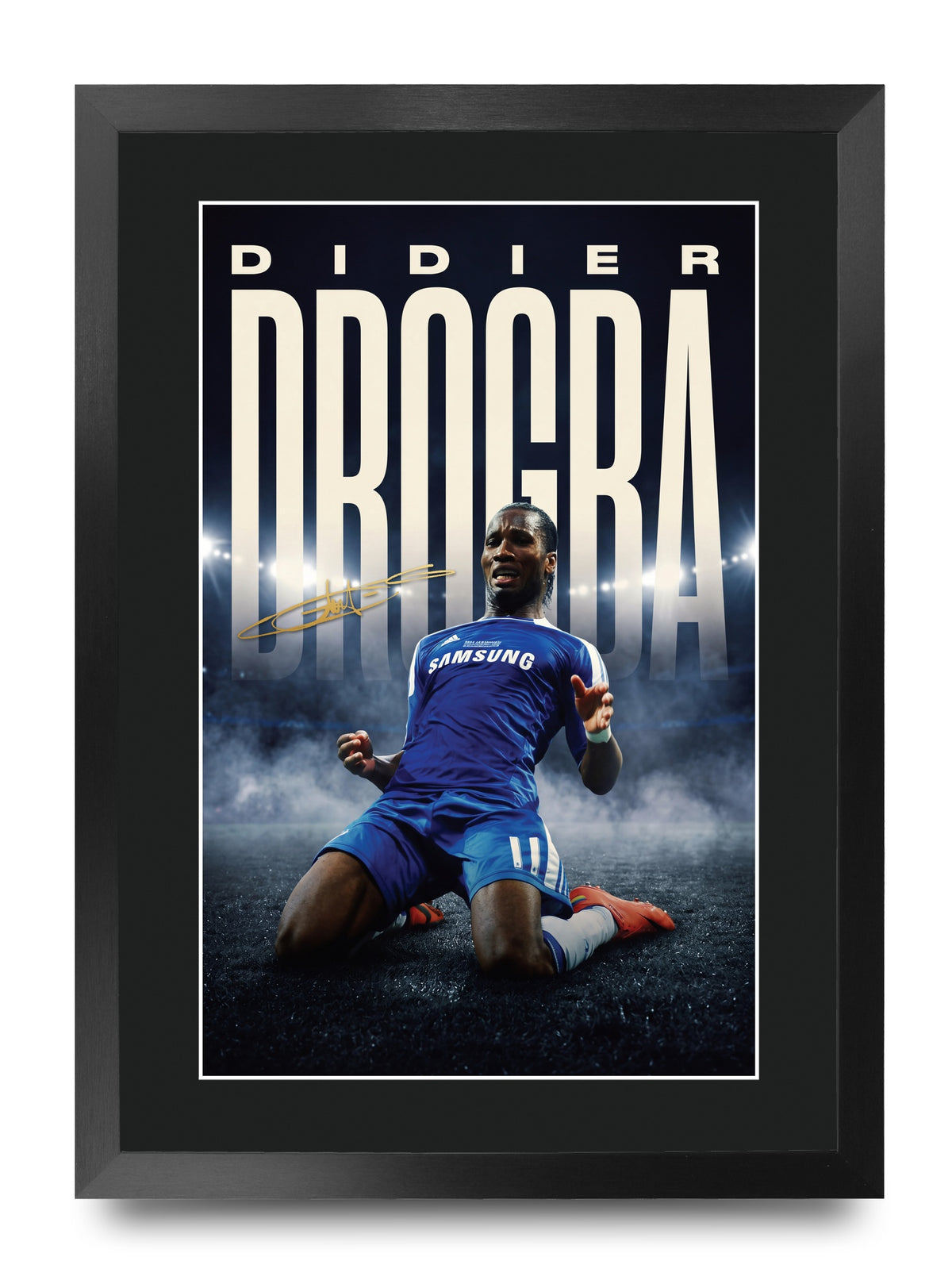 Didier Drogba True Icon A3 framed print