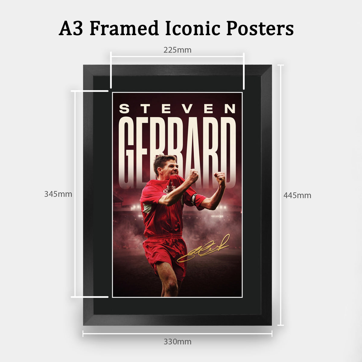 Steven Gerrard True Icon A3 framed print, view 2