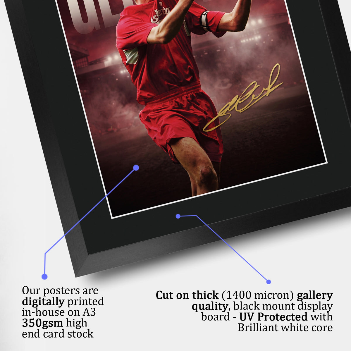 Steven Gerrard True Icon A3 framed print, view 4