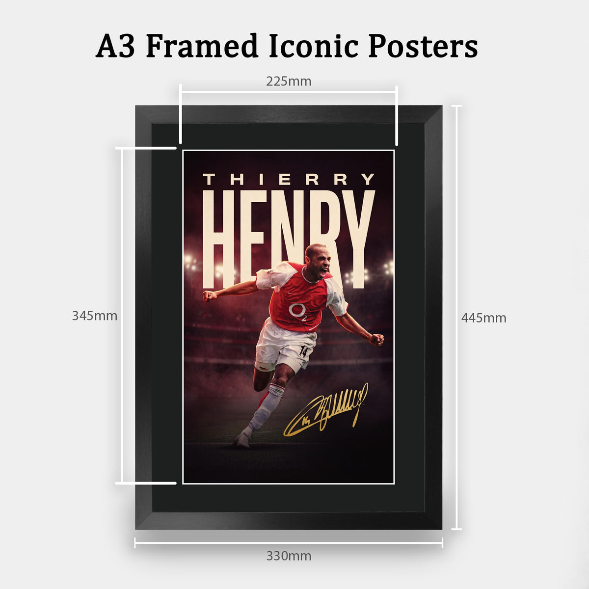 Thierry Henry True Icon A3 framed print, view 2