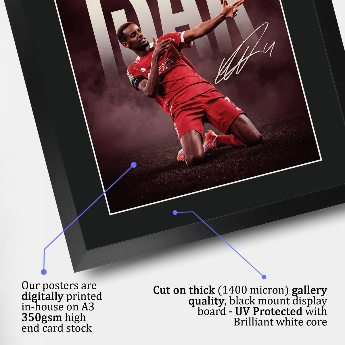 Alexander Isak True Icon A3 framed print, view 4