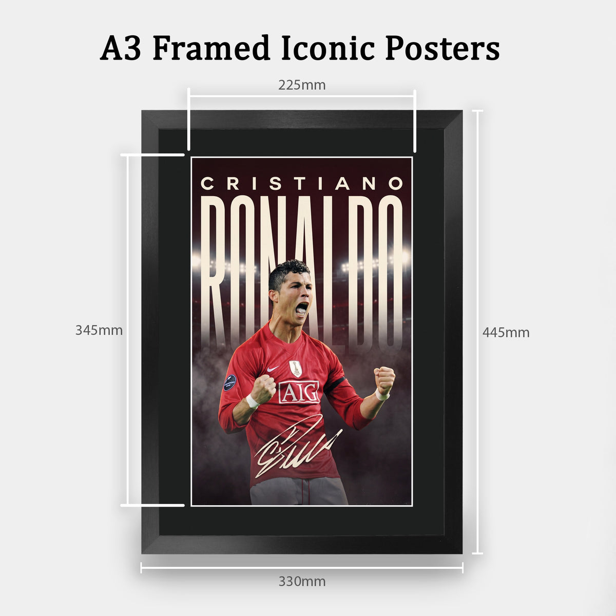 Cristiano Ronaldo True Icon A3 framed print, view 2