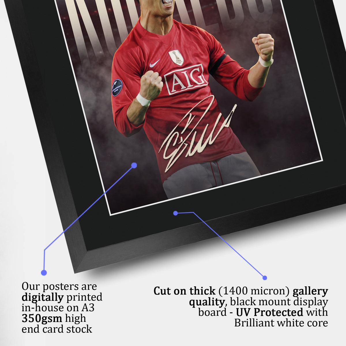 Cristiano Ronaldo True Icon A3 framed print, view 4