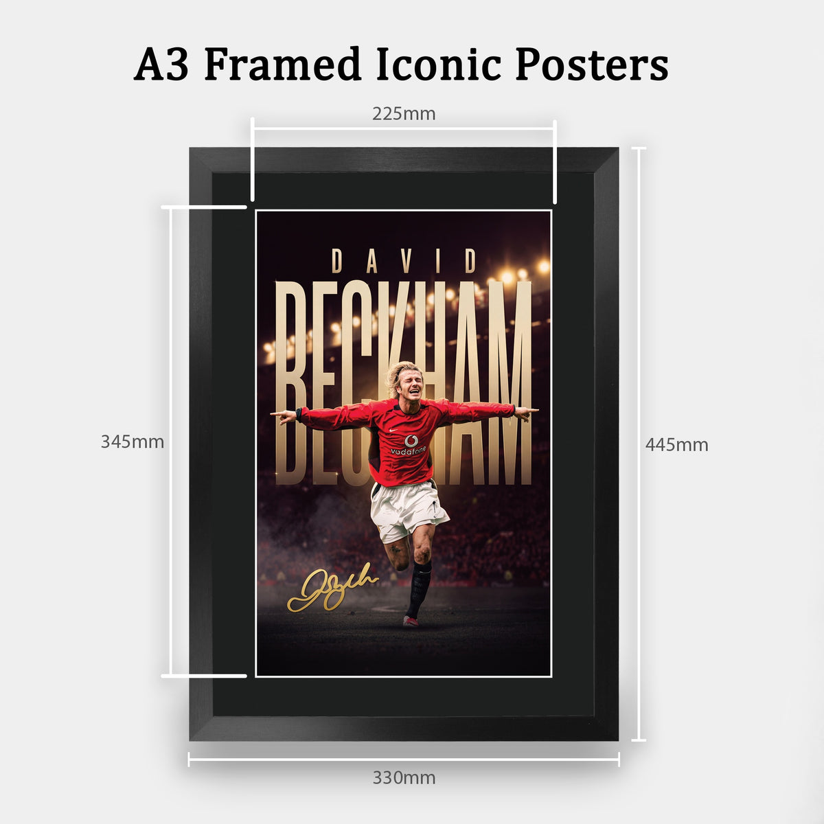 David Beckham True Icon A3 framed print, view 2