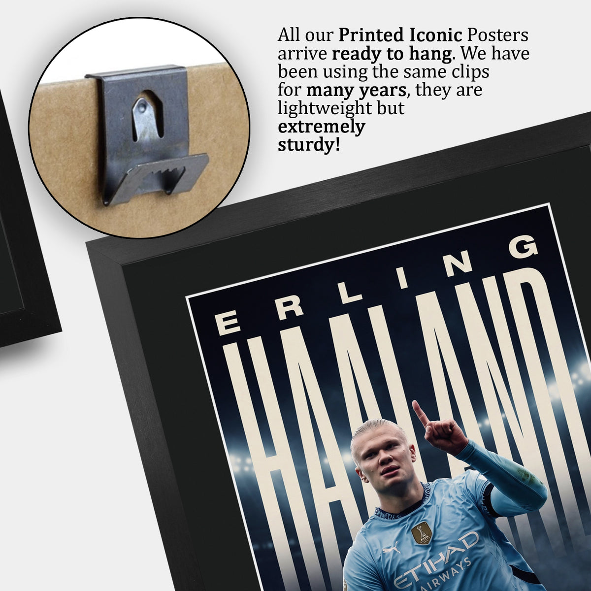 Erling Haaland A3 framed print, view 5