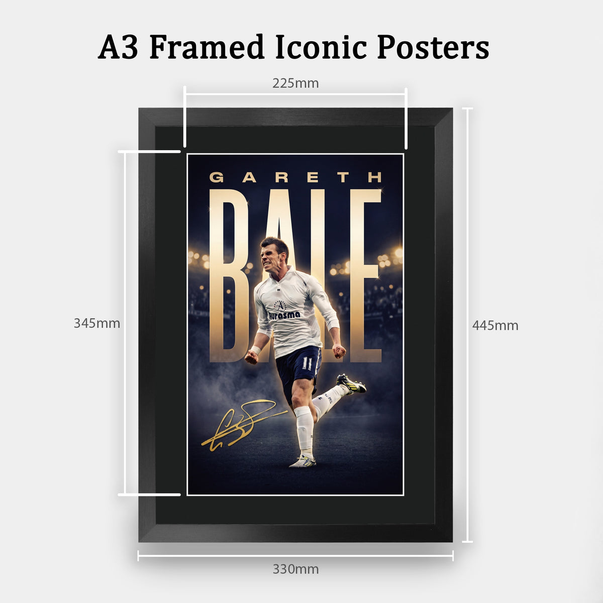 Gareth Bale True Icon A3 framed print, view 2