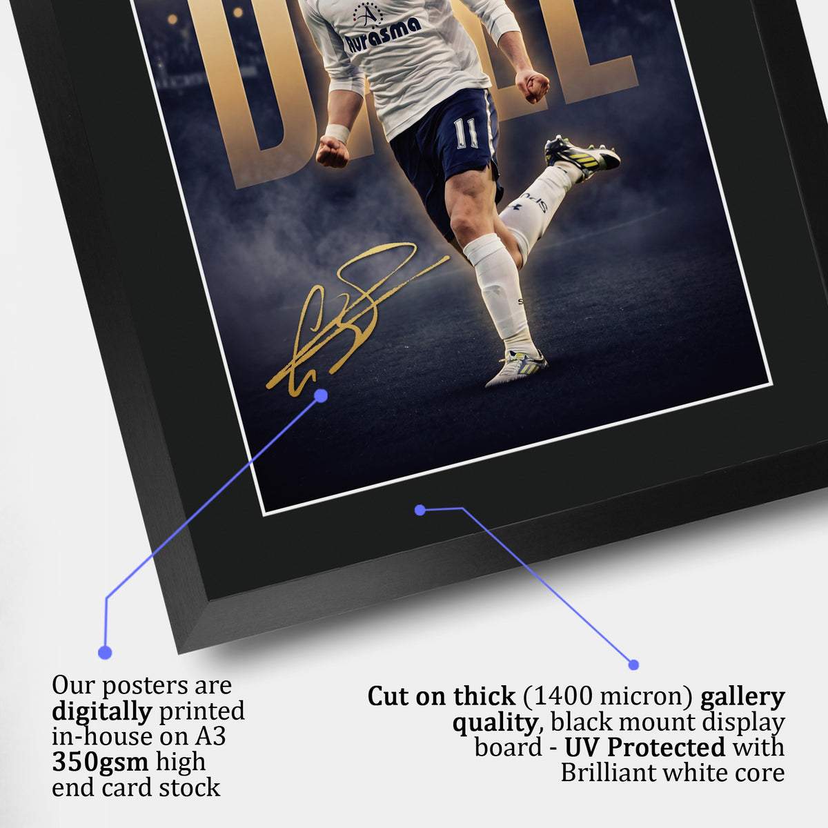 Gareth Bale True Icon A3 framed print, view 4