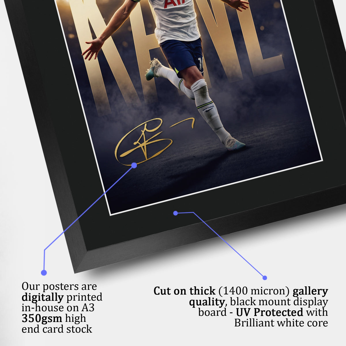 Harry Kane True Icon A3 framed print, view 4
