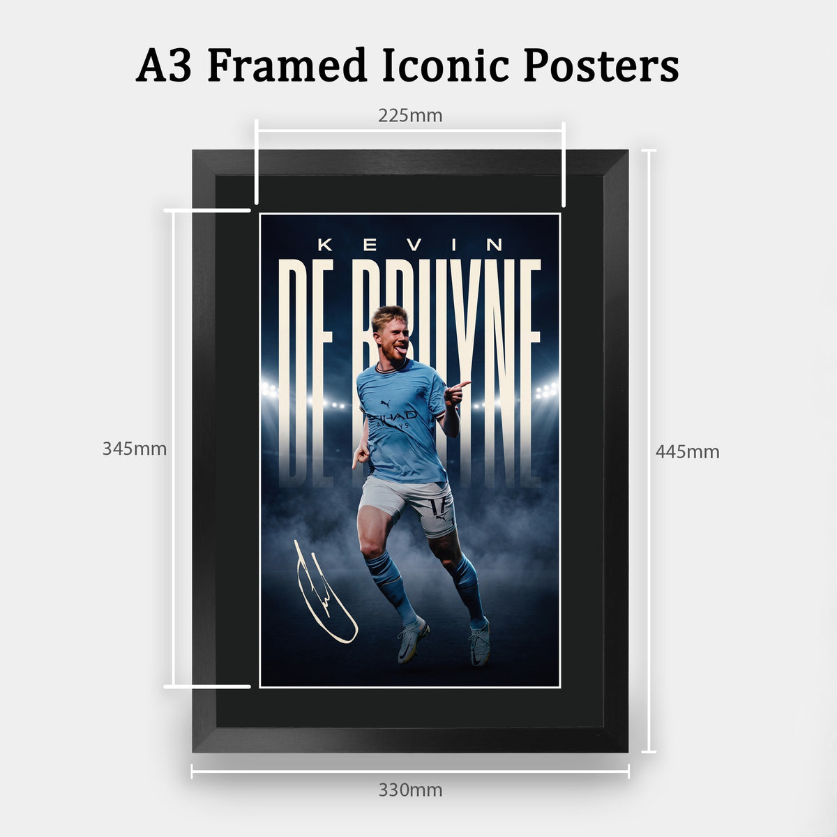Kevin De Bruyne A3 framed print, view 2