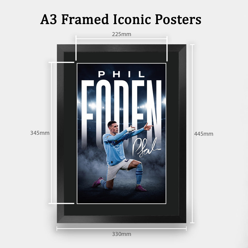 Phil Foden A3 framed print, view 2