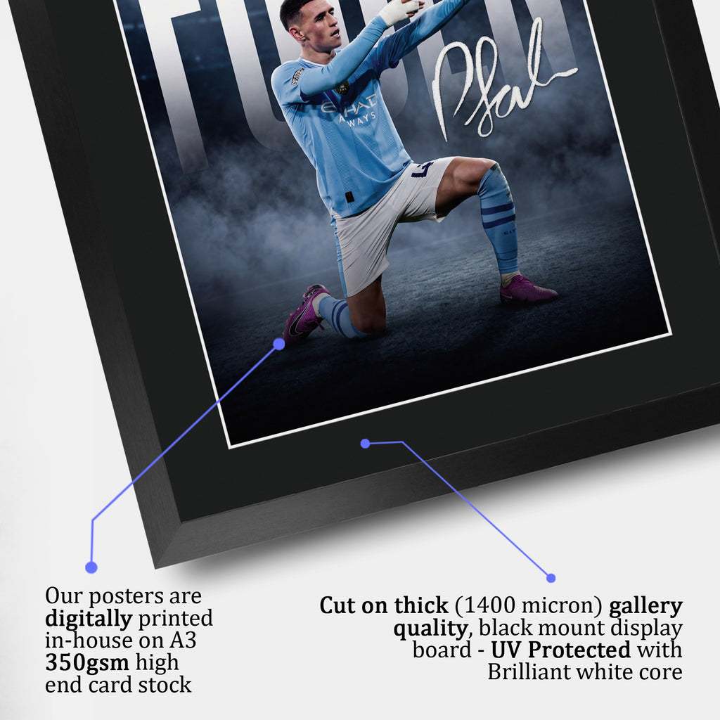 Phil Foden A3 framed print, view 4
