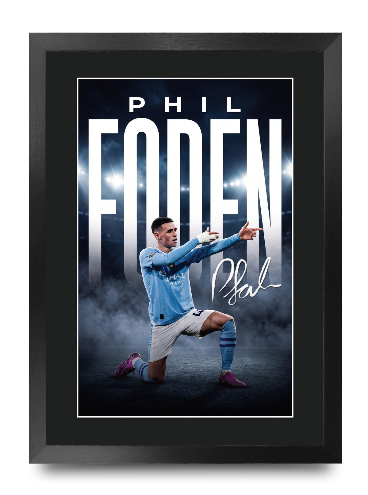 Phil Foden A3 framed print