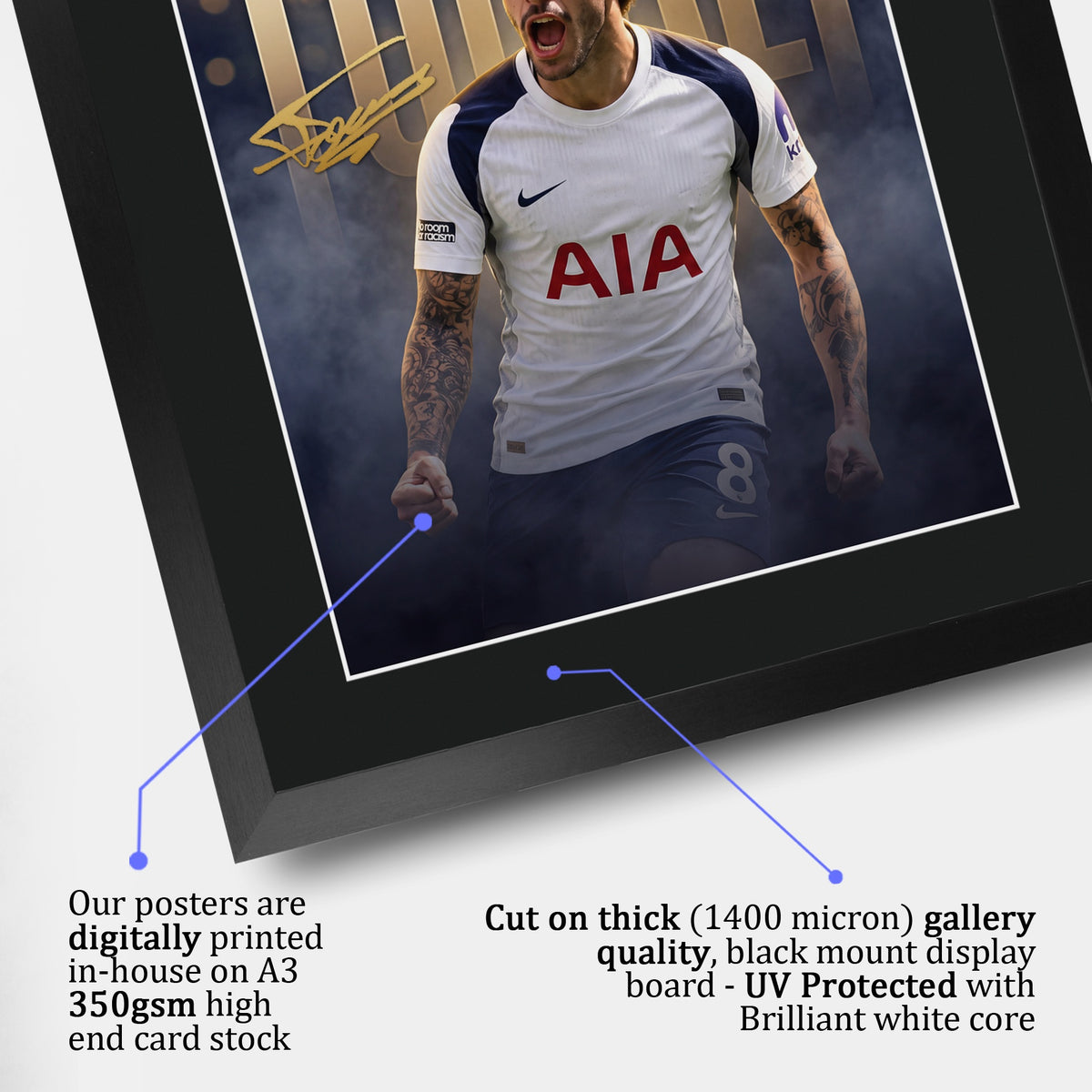 Sandro Tonali True Icon A3 framed print, view 4