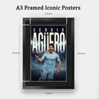 Sergio Aguero A3 framed print, view 2