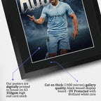 Sergio Aguero A3 framed print, view 4