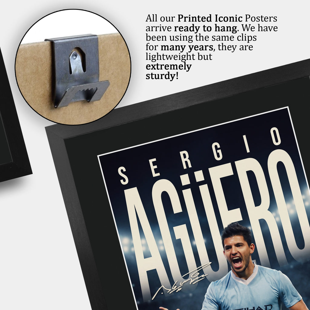 Sergio Aguero A3 framed print, view 5