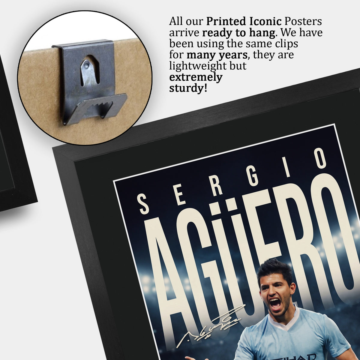 Sergio Aguero A3 framed print, view 5