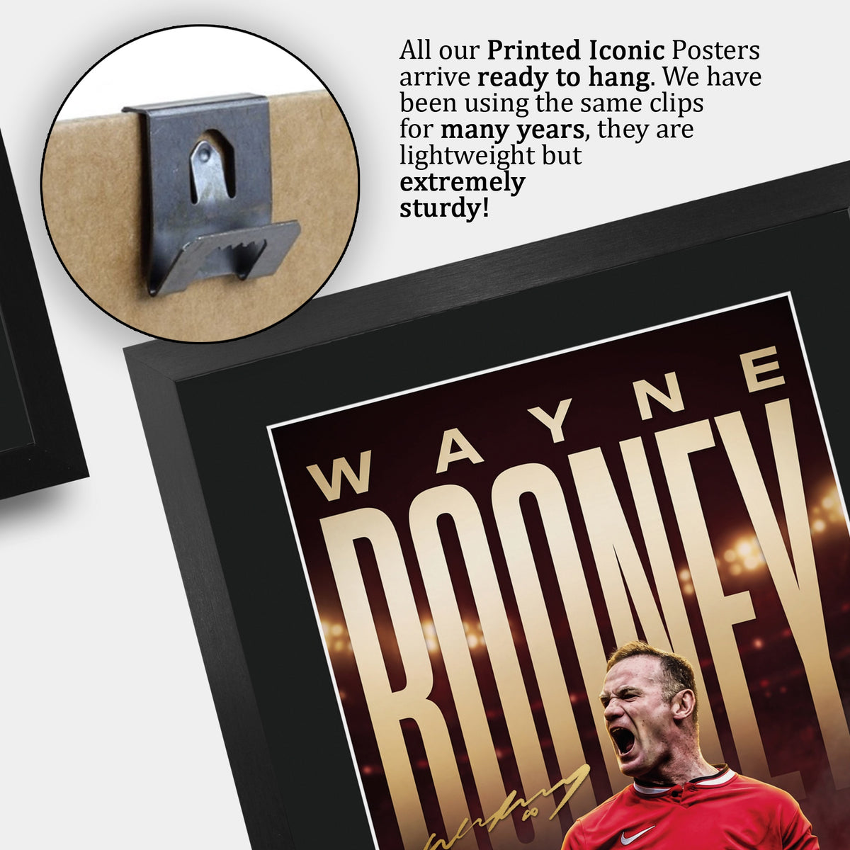 Wayne Rooney True Icon A3 framed print, view 5