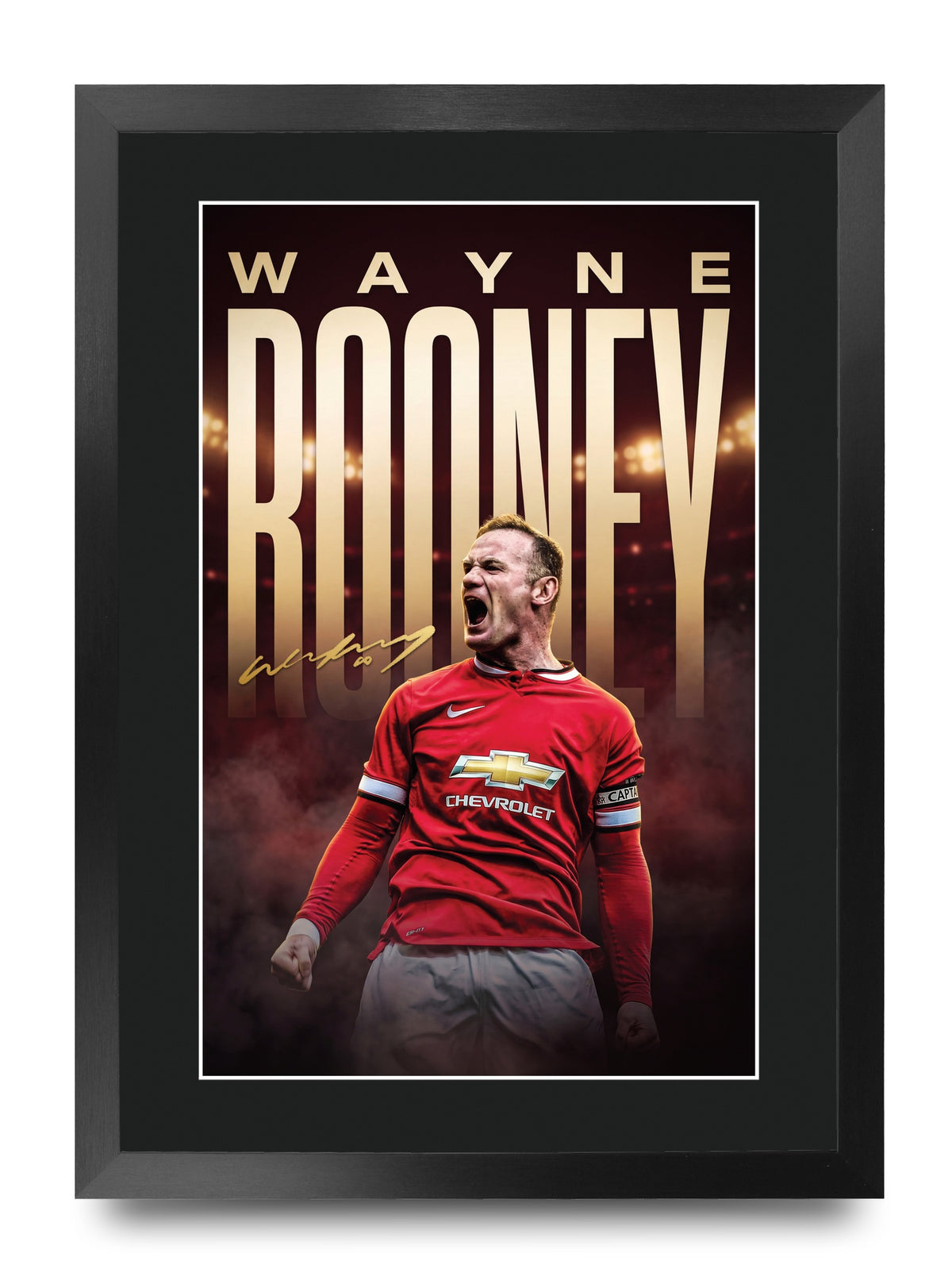 Wayne Rooney True Icon A3 framed print