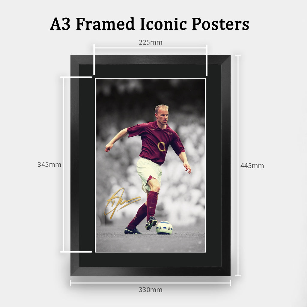 Dennis Bergkamp Contrast Icon A3 framed print, view 2