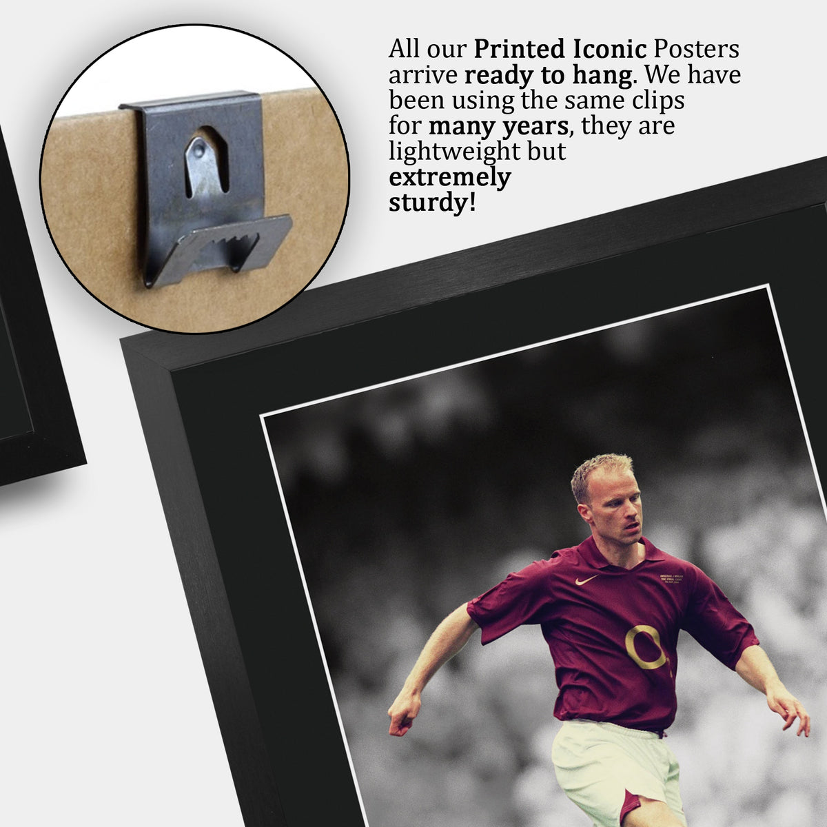 Dennis Bergkamp Contrast Icon A3 framed print, view 5