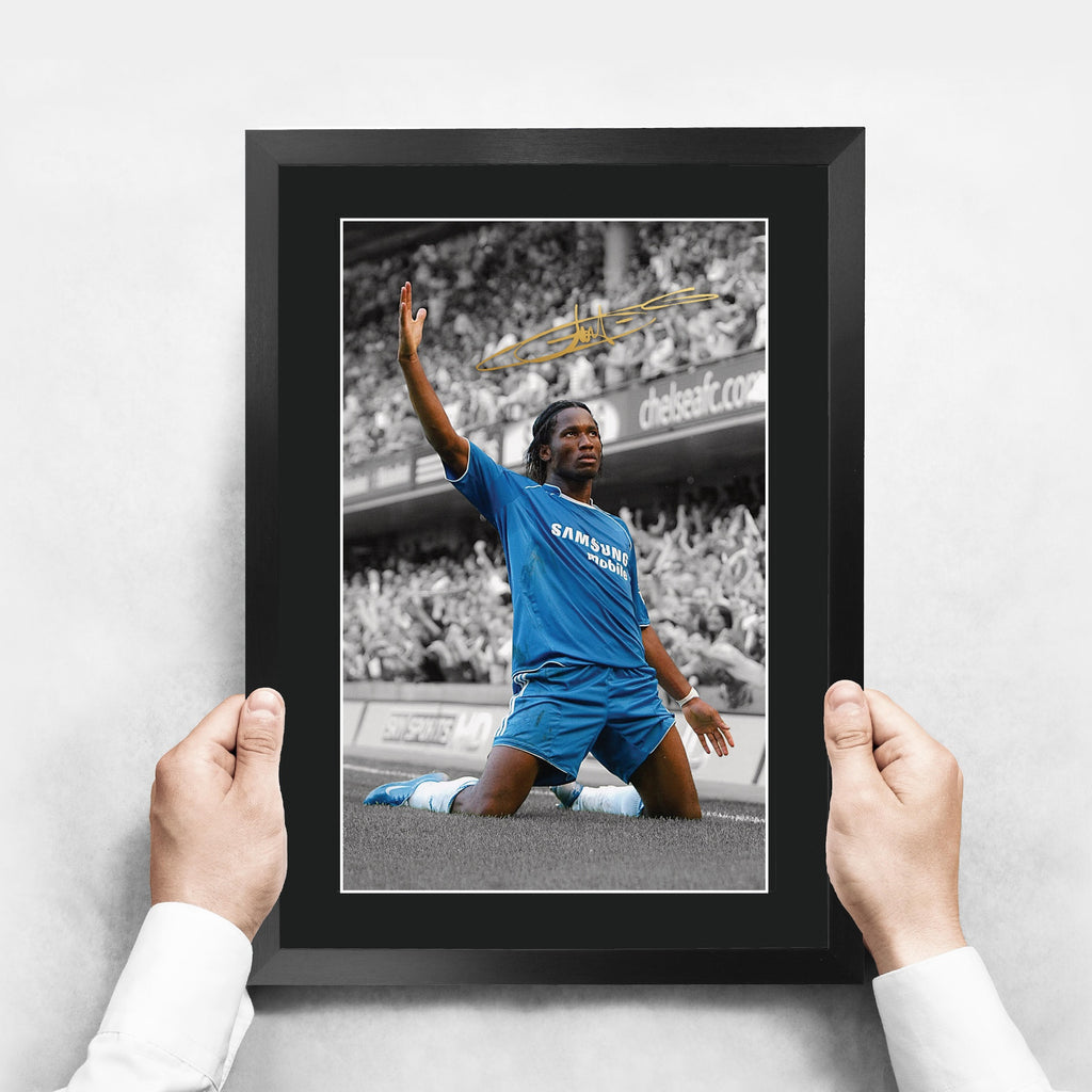 Didier Drogba Contrast Icon A3 framed print, view 3