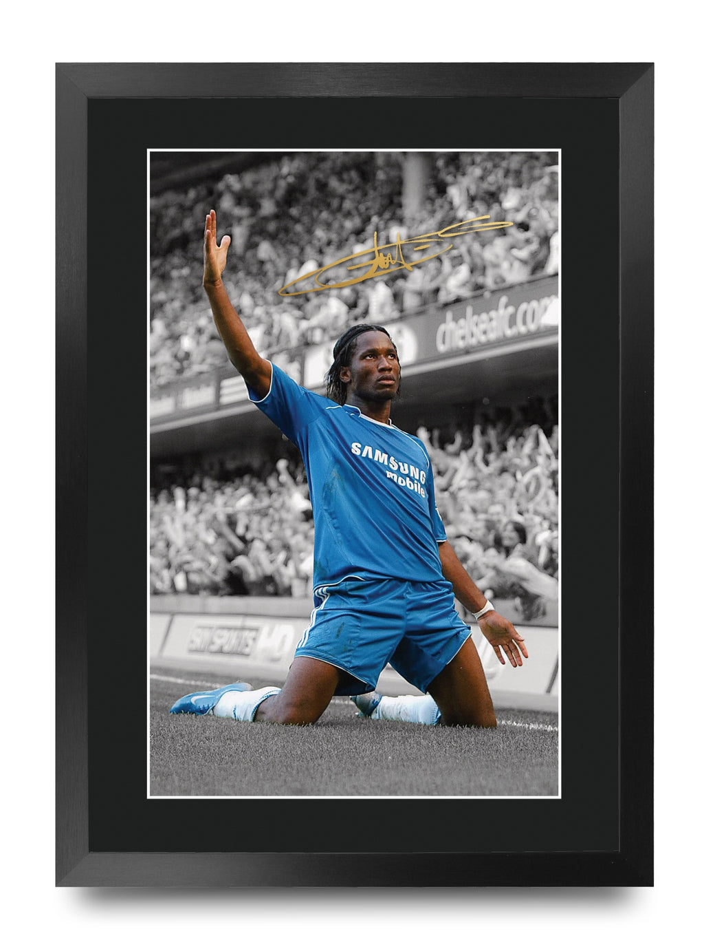 Didier Drogba Contrast Icon A3 framed print