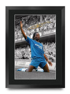 Didier Drogba Contrast Icon A3 framed print
