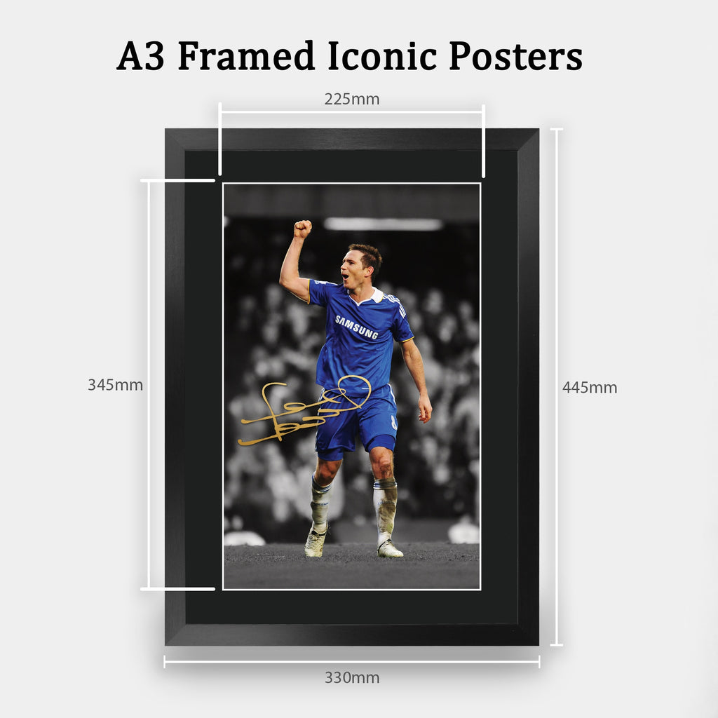 Frank Lampard Contrast Icon A3 framed print, view 2