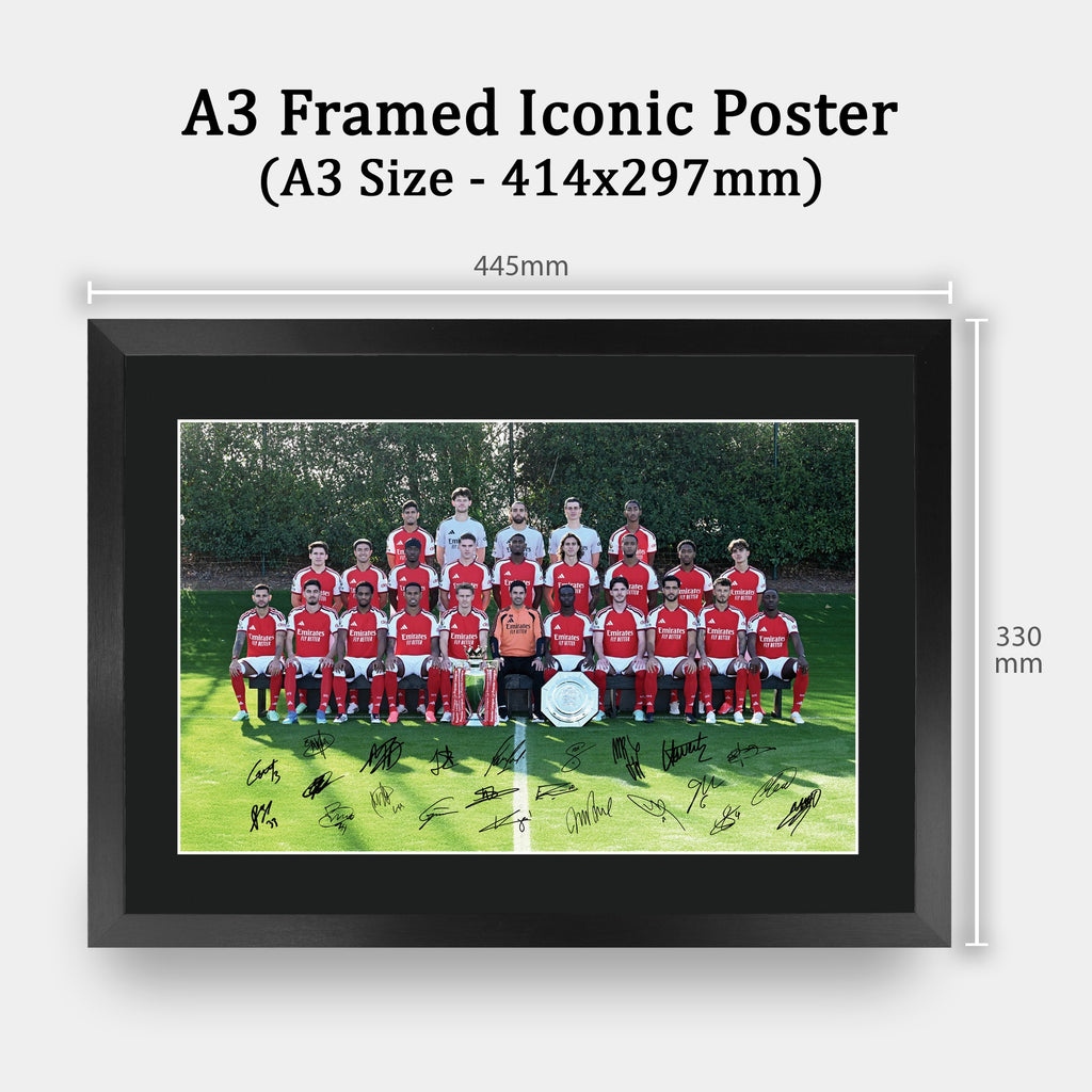 Arsenal Full Team 2026-2027 A3 framed print, view 2