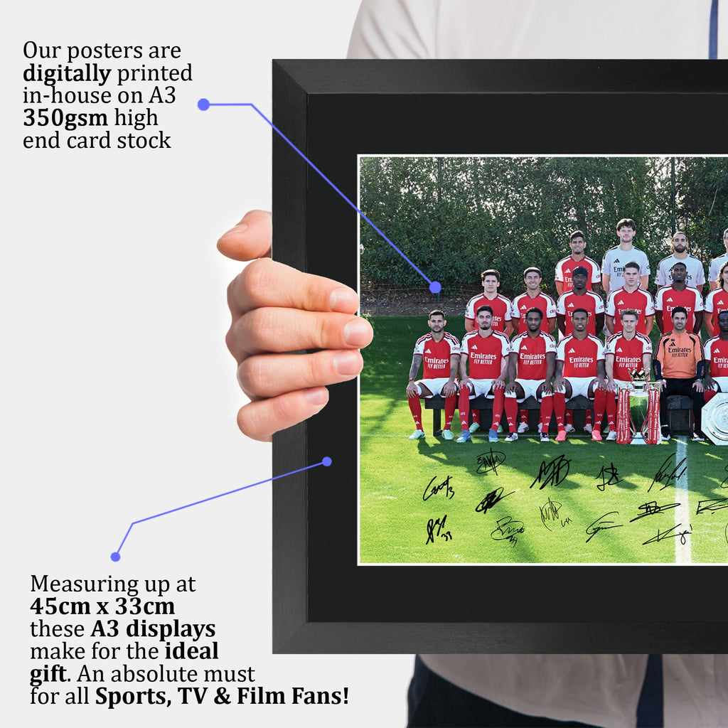 Arsenal Full Team 2026-2027 A3 framed print, view 3