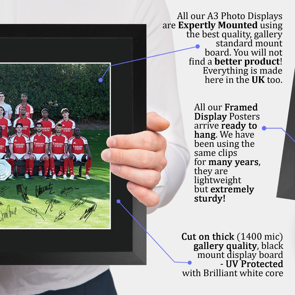 Arsenal Full Team 2026-2027 A3 framed print, view 4