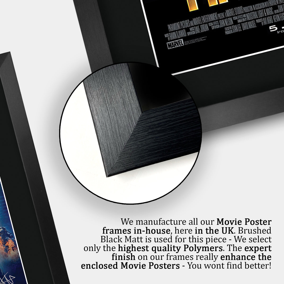 Iron Man Movie Poster Robert Downey Jr Terrence Howard Gwyneth Paltrow Jeff Bridges A3 framed print, view 6