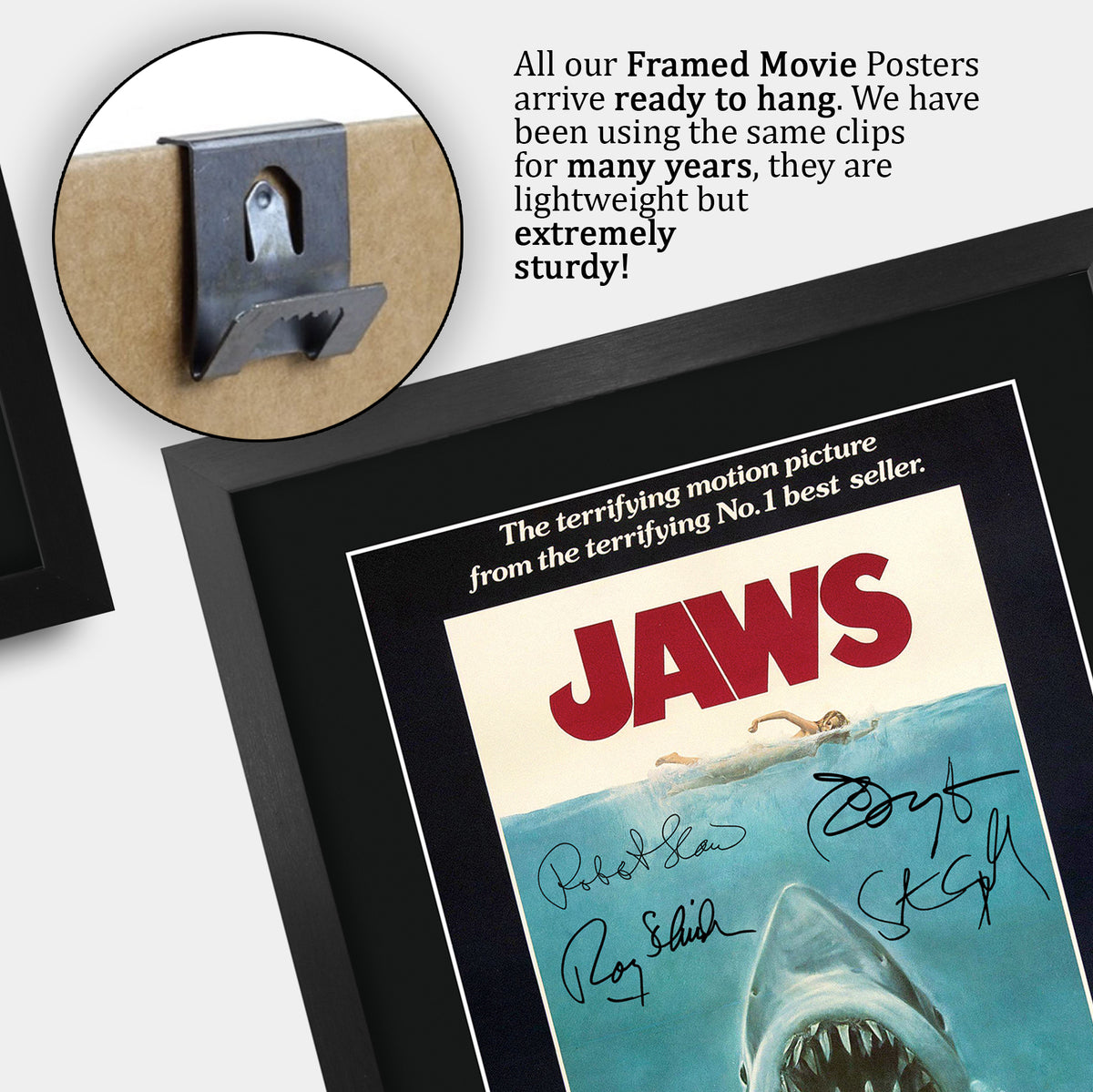JAWS A3 Framed Movie A3 framed print, view 5