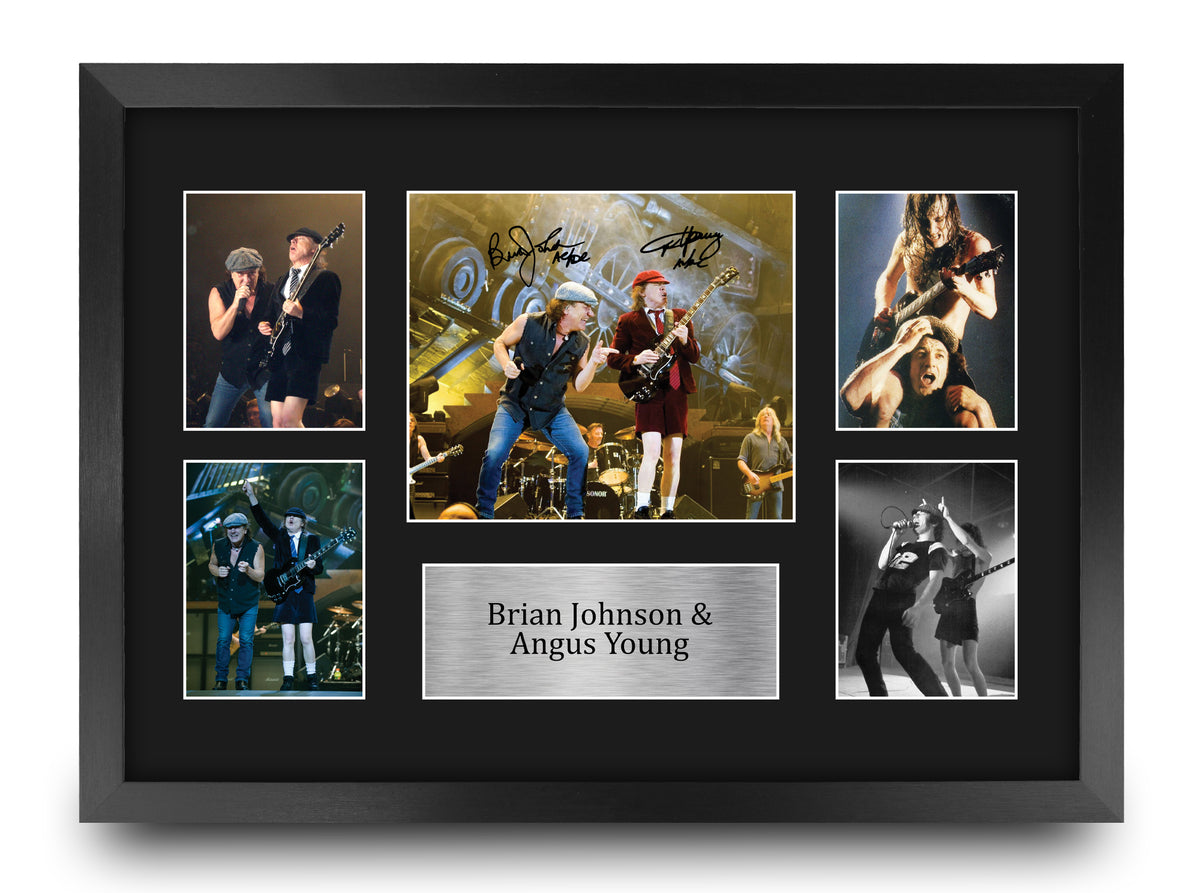 Brian Johnson & Angus Young A3 framed print