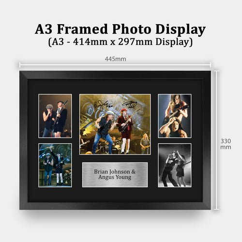 Brian Johnson & Angus Young A3 framed print, view 2
