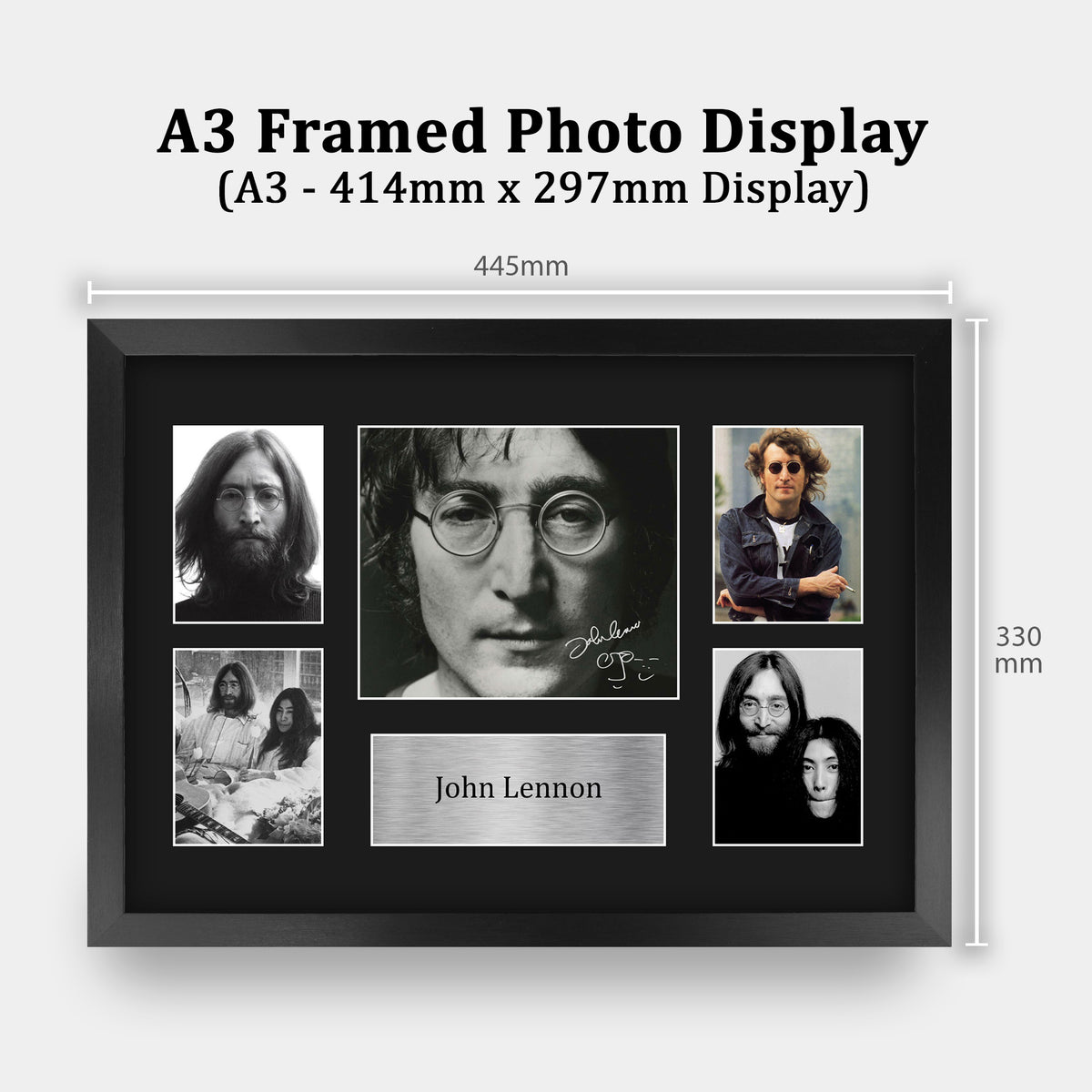 John Lennon The Beatles A3 framed print, view 2