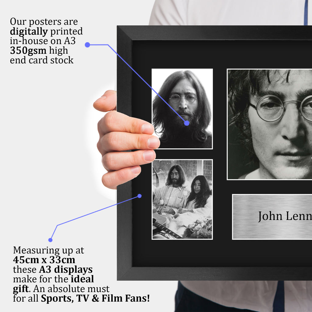 John Lennon The Beatles A3 framed print, view 3