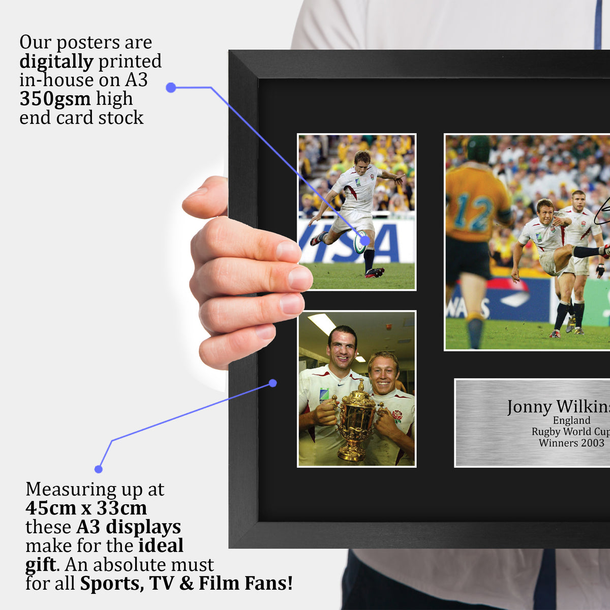 Jonny Wilkinson England A3 framed print, view 3