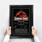 Jurassic Park Movie Poster The Cast A3 framed print, view 3