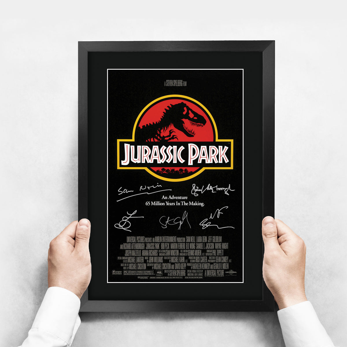 Jurassic Park Movie Poster The Cast A3 framed print, view 3