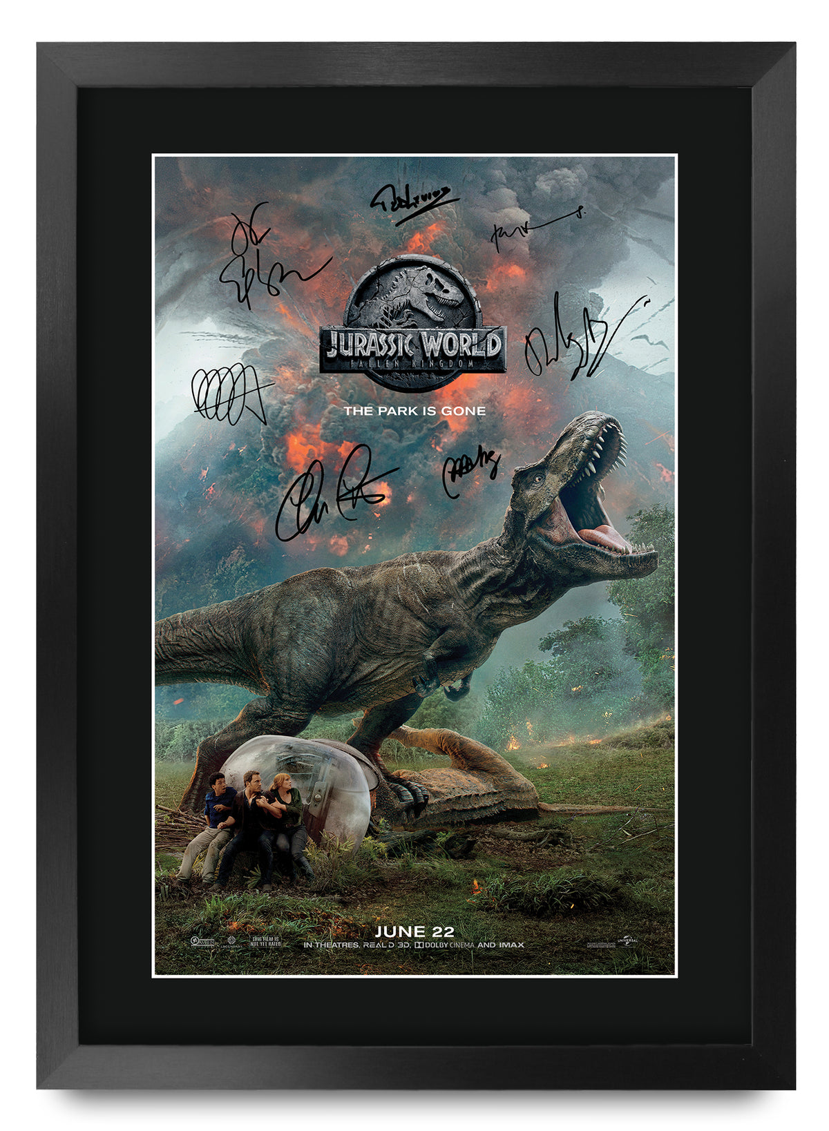 Jurassic World 2 Chris Pratt A3 framed print