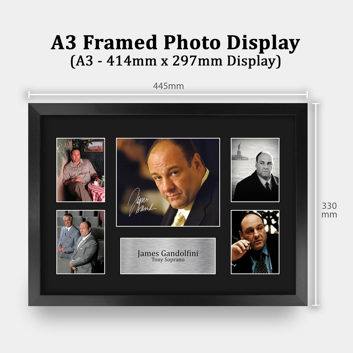 James Gandolfini Sopranos A3 framed print, view 2