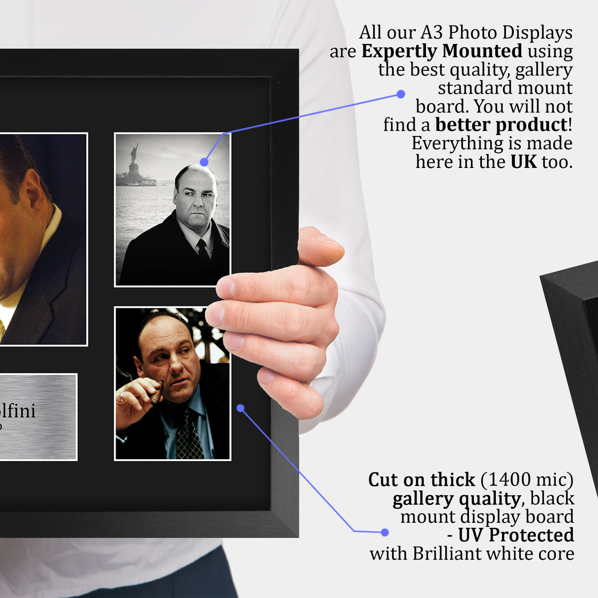 James Gandolfini Sopranos A3 framed print, view 4