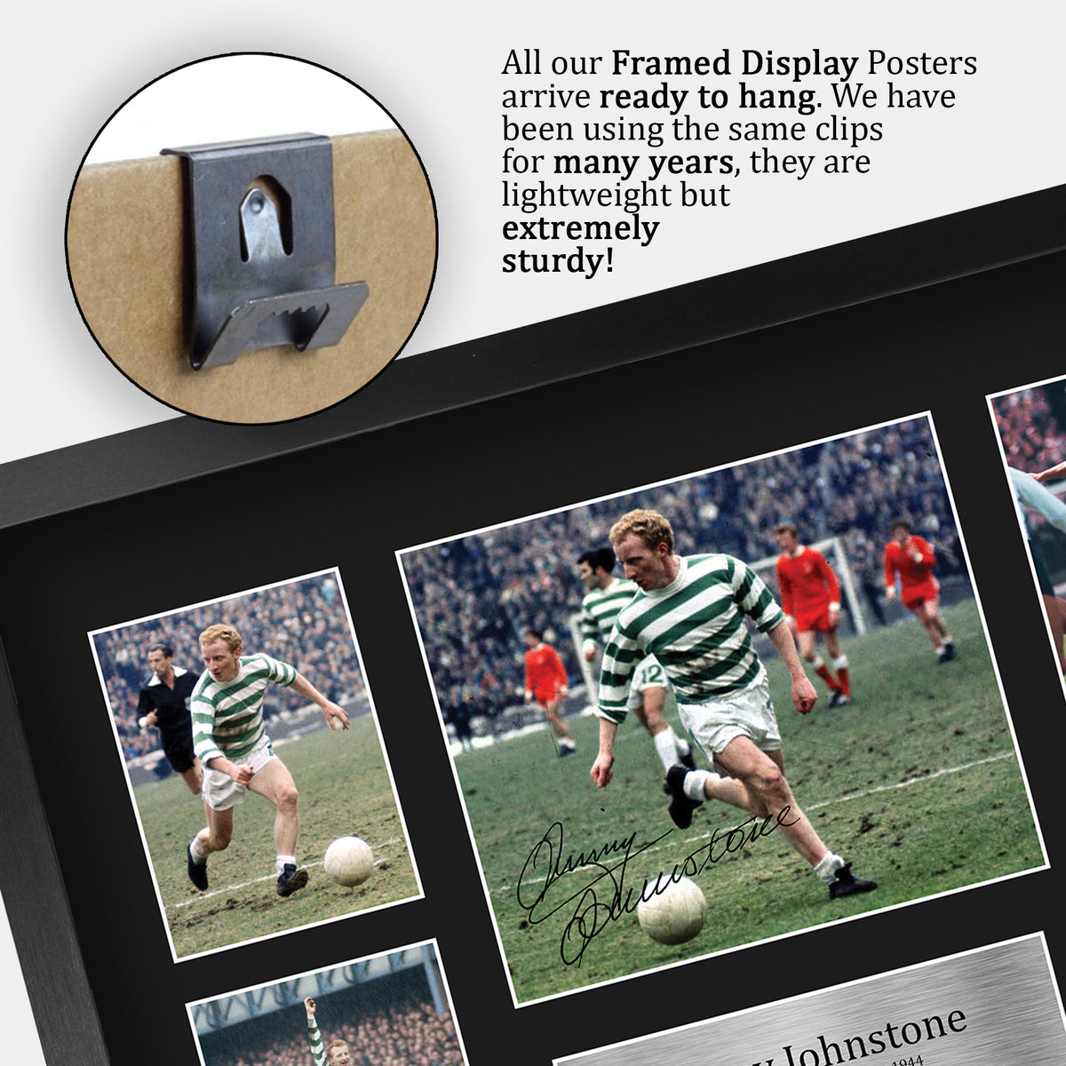 Jimmy Johnstone Hoops A3 framed print, view 5